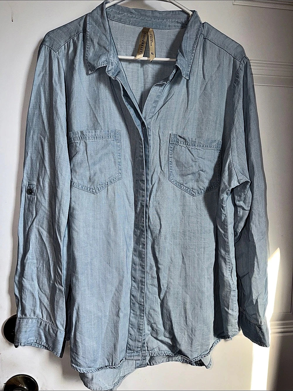 Liverpool Blue Button Down Shirt Size XL